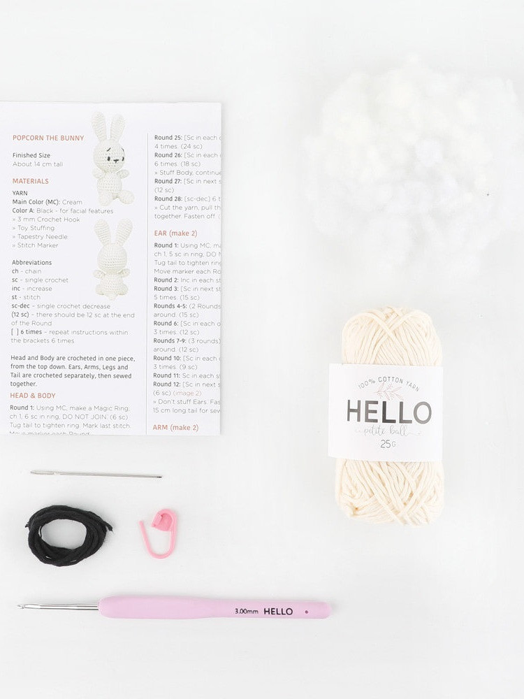 Amigurumi Kit MAK03 - Flopsy The Mini Bunny
