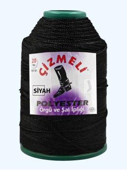 Çizmeli Polyester Örgü ve Şal İpliği No:20 100 gr